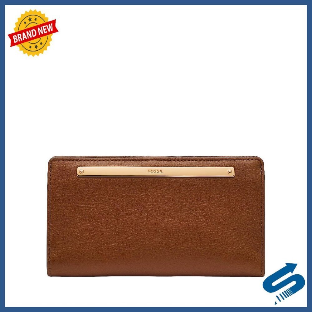 Slim Leather Bifold Wallet with 12 Card Slots & Zipper Pocket